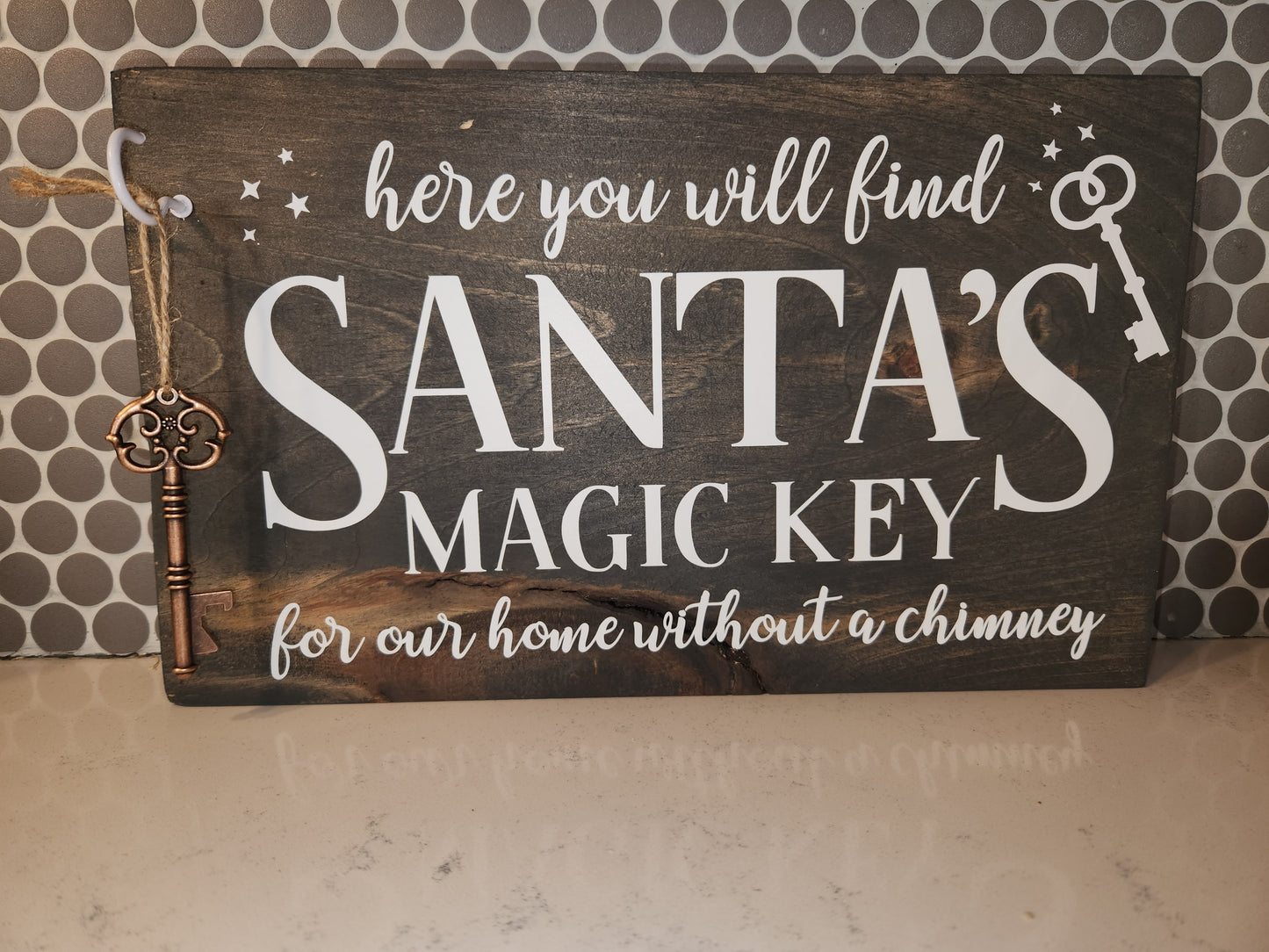 "Santa's Magic Key" Sign