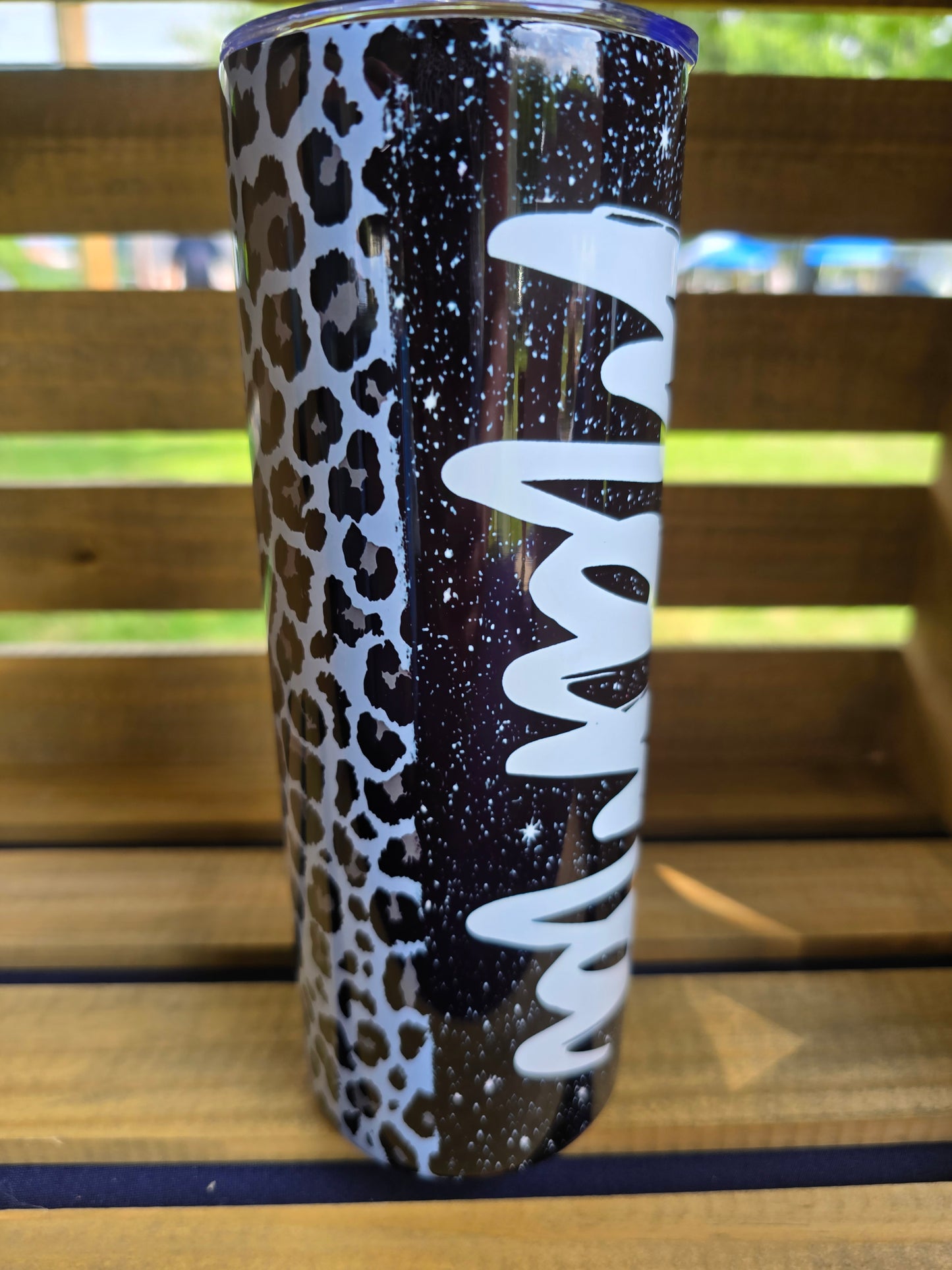 Mama leopard print 20oz tumbler