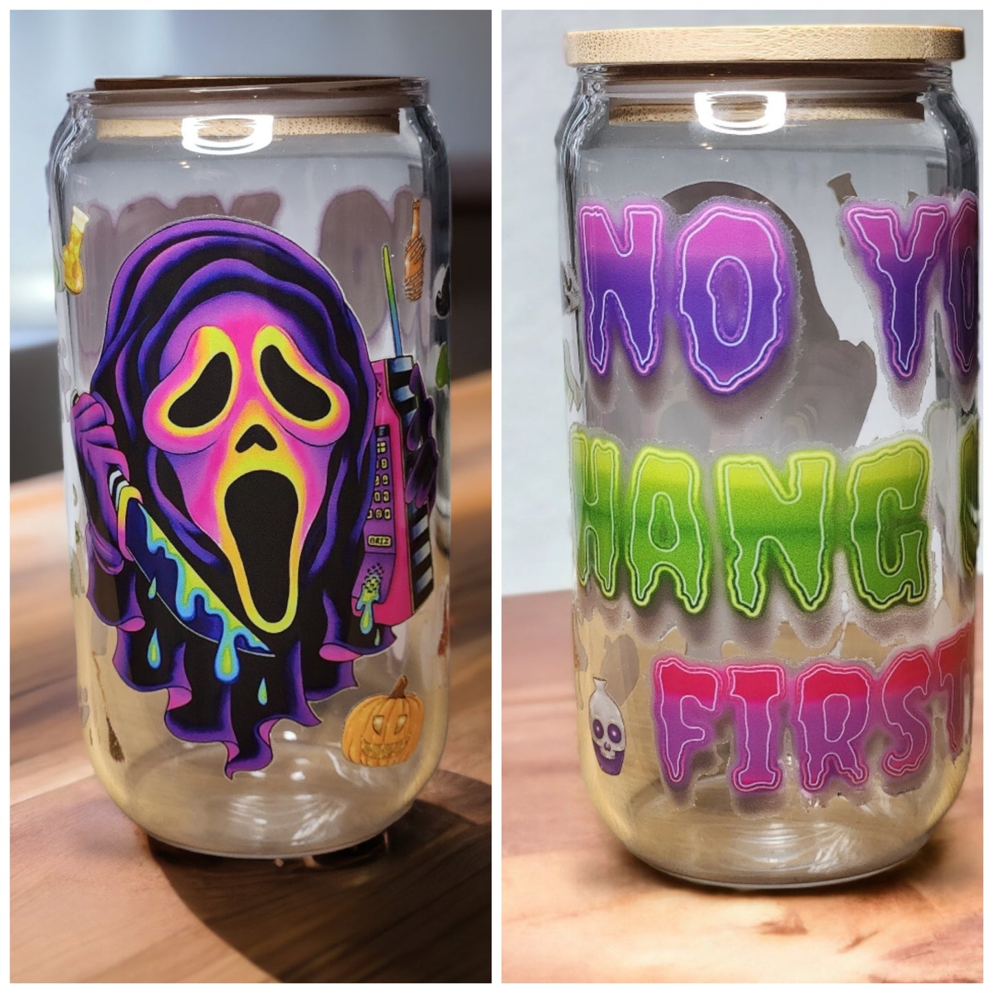 Scream 16oz Beer Can Glass